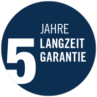 Fünf Jahre Langzeit Garantie Icon.